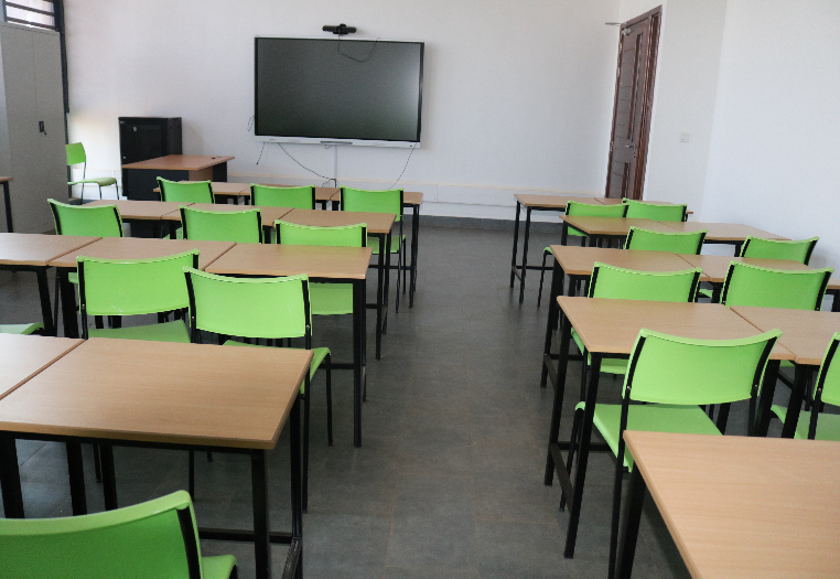 Smart classroom with interactive display and conferencing camera